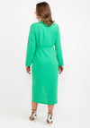 Kameya Faux Wrap Midi Dress, Shamrock