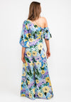 Kameya Floral One Shoulder Jumpsuit, Blue Multi