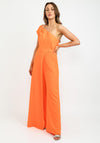 Kameya One Shoulder Jumpsuit, Bright Orange