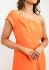 Kameya One Shoulder Jumpsuit, Bright Orange