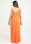 Kameya One Shoulder Jumpsuit, Bright Orange