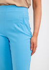 Kameya High Waist Slim Trousers, Blue