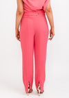 Kameya Slit Hem Slim Leg Trousers, Pink