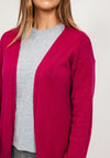 Kate & Pippa Monza Long line Open One Size Cardigan, Deep Pink