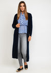Kate & Pippa Monza Long Line Open One Size Cardigan, Navy