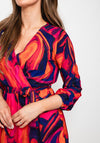 Kate & Pippa Boho Swirl Maxi Dress, Pink & Purple