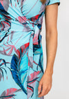 Kate & Pippa Sienna Vibrant Wrap Midi Dress, Vibrant Blue
