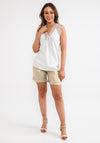 Kate & Pippa Lace Trim Vest Top, White