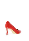 Kate Appleby Bamburgh Shimmer Spot Print Heeled Shoe, Swiss Red Zig