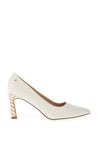 Kate Appleby Bamburgh Shimmer Spot Print Heeled Shoe, Snow Zig
