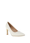 Kate Appleby Bamburgh Shimmer Spot Print Heeled Shoe, Snow Zig