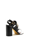 Kate Appleby Fenland Block Heel Sandals, Black & White