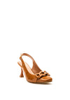 Kate Appleby Fylde Patent Chain Heeled Shoes, Fudge Brown