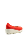 Kate Appleby Hove Chunky Sole Wedge Shoe, Red