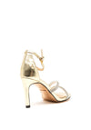 Una Healy Xanadu Diamante Strap Heeled Sandals, Gold