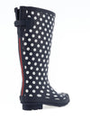 Kate Appleby Rainy High Polka Dot Wellies, Navy
