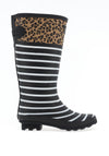 Kate Appleby Rainy High Striped Wellies, Black