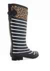 Kate Appleby Rainy High Striped Wellies, Black