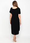 Kate Cooper Draped Shoulder Midi Dress, Black