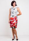 Kate Cooper Floral Jersey Dress, White Multi