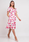 Kate Cooper Printed Flared Midi Dress, Cream Multi