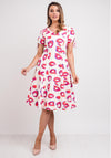Kate Cooper Printed Flared Midi Dress, Cream Multi