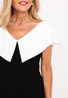 Kate Cooper Button Back Midi Dress, Black & White
