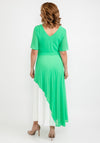 Kate Cooper Pleated Contrast Panel Dress, Green