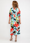 Kate Cooper Floral Faux Wrap Dress, Turquoise Multi