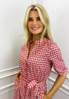 Kate & Pippa Capri Swirl & Dot Print Midi Dress, Red Multi
