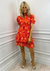 Kate & Pippa Latina Mini Dress, Orange & Pink