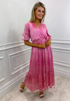 Kate & Pippa Modena Abstract Pattern Maxi Dress, Pink