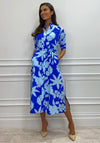 Kate & Pippa Capri Midi Shirt Dress, Blue Print