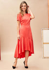 Kate Cooper Mermaid Flare Midi Dress, Coral