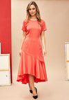 Kate Cooper Mermaid Flare Midi Dress, Coral