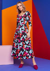 Kate Cooper Geo Print Belted Midi Dress, Multi