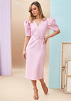 Kate Cooper Puff Sleeve Midi Dress, Baby Pink