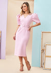 Kate Cooper Puff Sleeve Midi Dress, Baby Pink