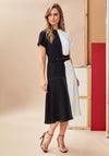 Kate Cooper Monochrome Swing Midi Dress, Black & White