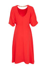 Kate Cooper Chain Back A Line Midi Dress, Coral