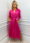 Kate & Pippa Capri Linen Maxi Dress, Fuchsia