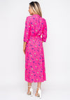 Kate & Pippa Floral Wrap Midi Dress, Pink