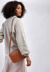 Katie Loxton Cara Faux Croc Crossbody Bag, Cognac