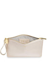 Katie Loxton Bridesmaid Secret Message Pouch, Metallic White