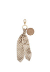 Katie Loxton Carrie Scarf Keyring Bag Charm, Taupe Spot