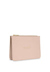 Katie Loxton Stylish Structured Pouch Live Laugh Love Clutch Bag, Nude Pink
