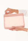 Katie Loxton Millie Gauze Make-Up Bag, Pale Pink