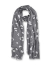Katie Loxton Sentiment Scarf Leopard Print, Charcoal & Grey