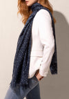Katie Loxton Polka Dot Print Scarf, Navy & White