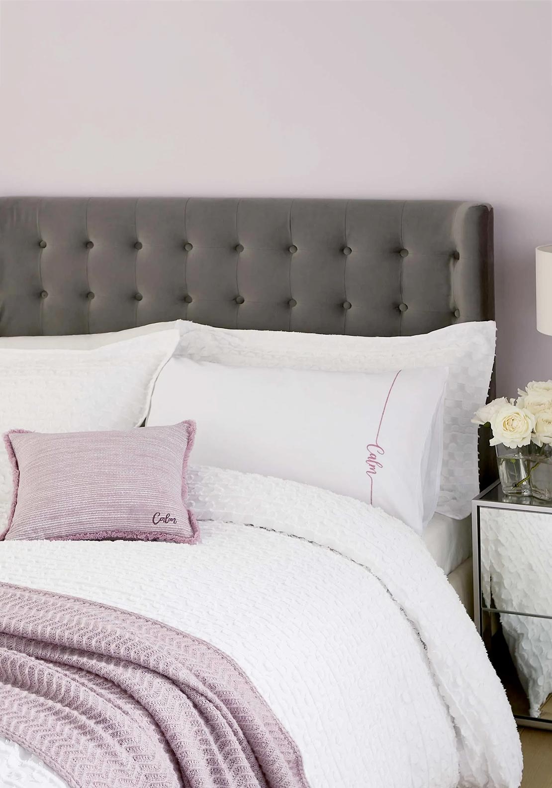 The Katie Piper Collection Calm Textured Duvet Cover Set, White